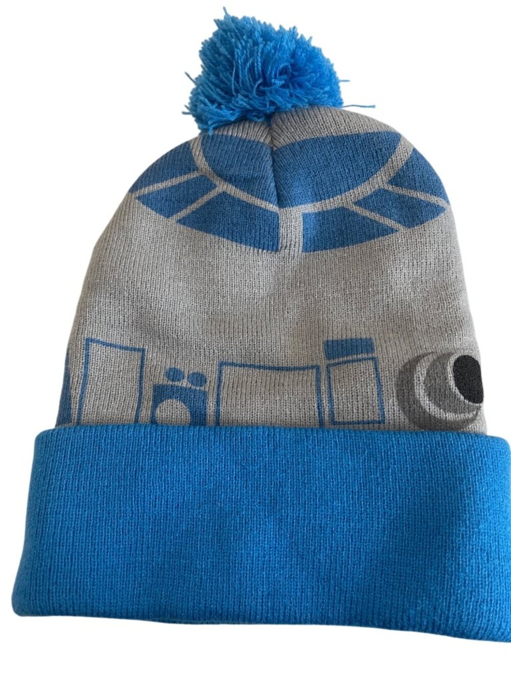 Star Wars X LA Dodgers May the fourth be with you Beanie With Pom Blue & Gray - Picture 2 of 2
